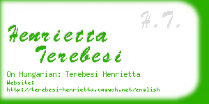 henrietta terebesi business card